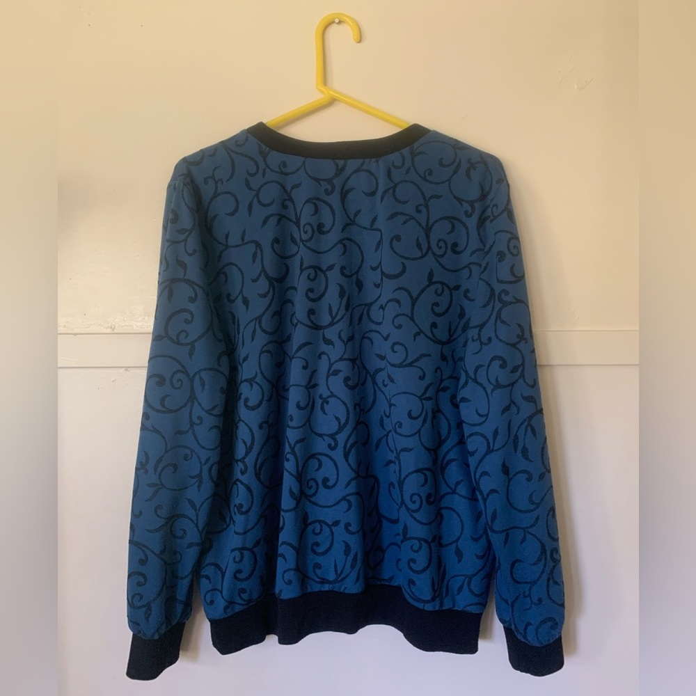 Alfred Dunner Floral Swirl Cardigan Sweater - Picture 3 of 5